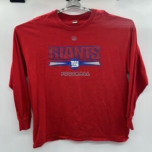 Y2K NFL‎ Team Apparel NY Giants Long Sleeve T-Shirt Size XXL Red Blue Football
